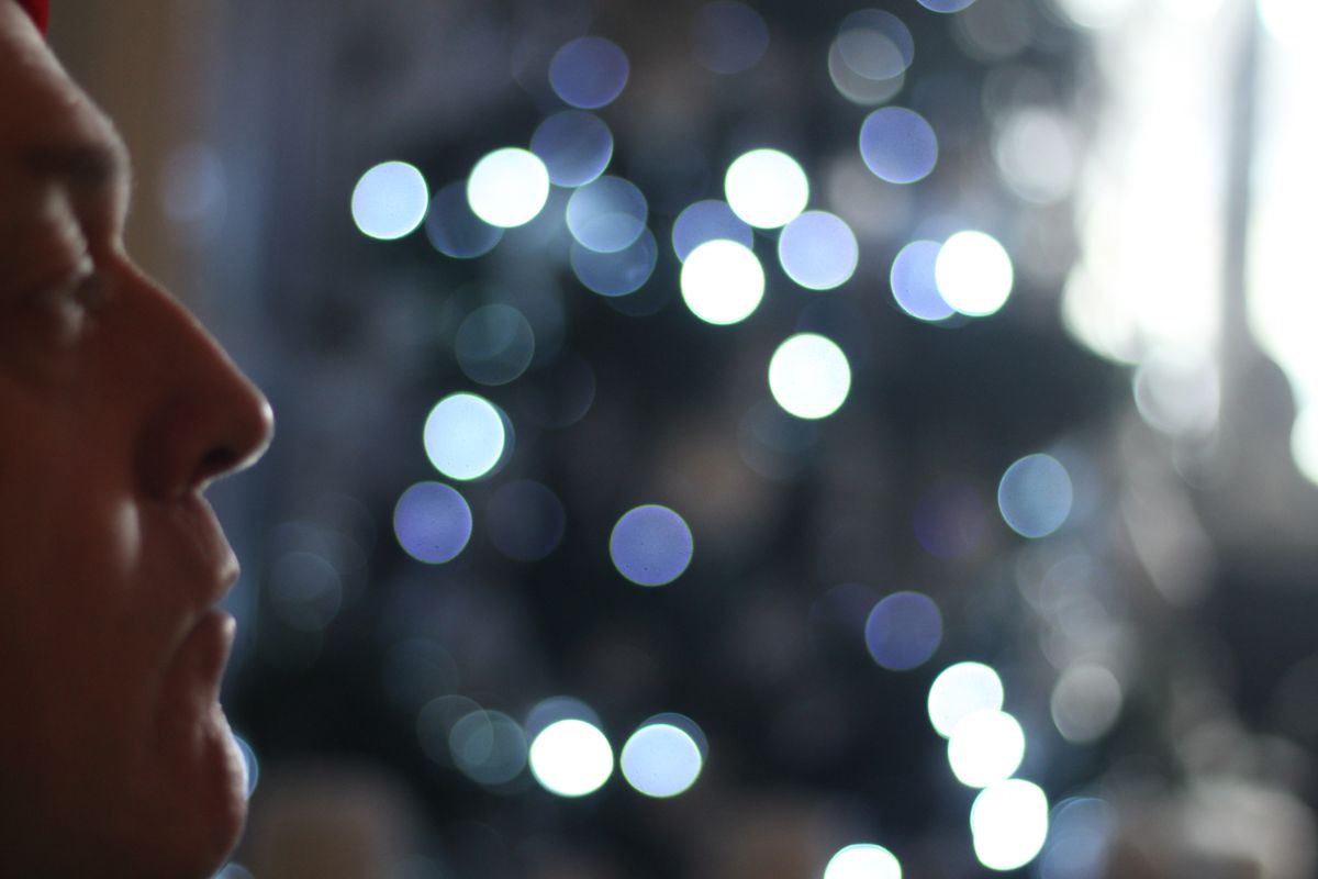 bokeh by the christmas tree