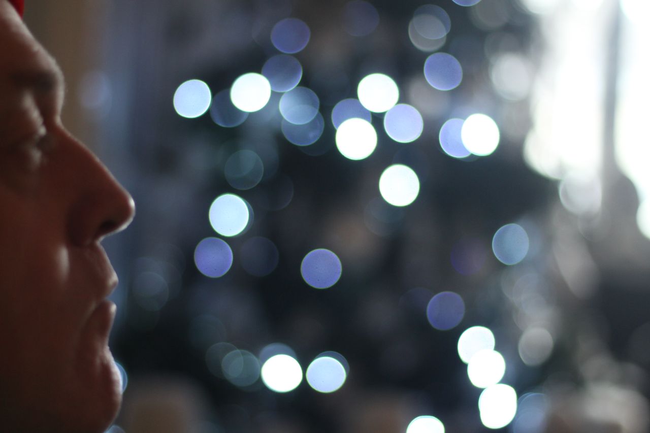 bokeh by the christmas tree