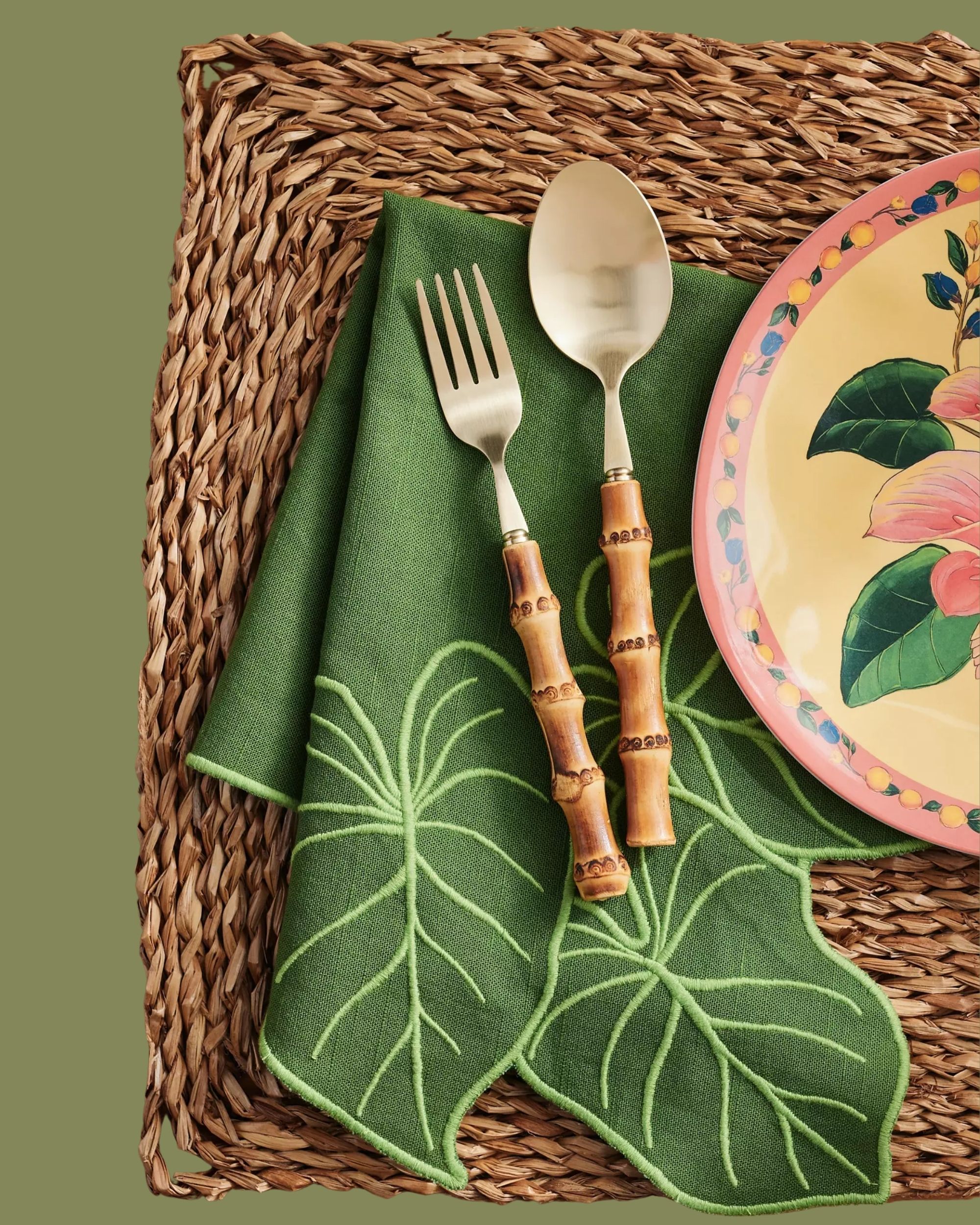 Anthropologie x Farm Rio, Embroidered Napkin, Set of 2