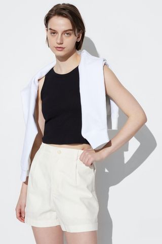 UNIQLO White Linen Shorts