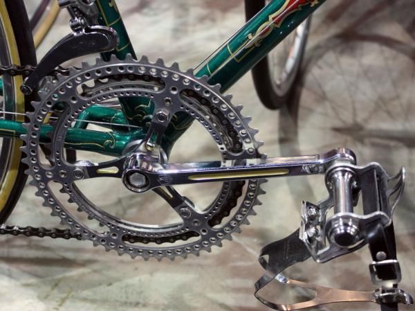 Interestingly, the three-armed Campagnolo crank on this Spectrum-restored Hetchins wasn't the only one at NAHBS.