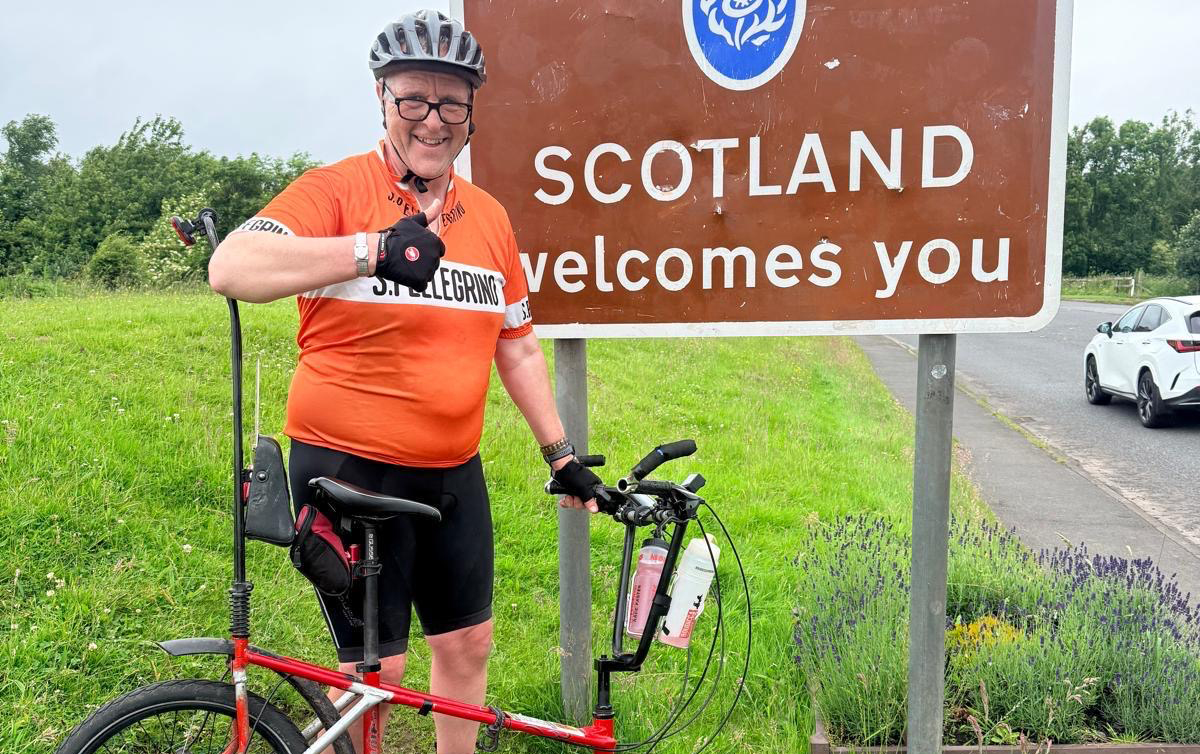 Tim Bright on the England-Scotland border