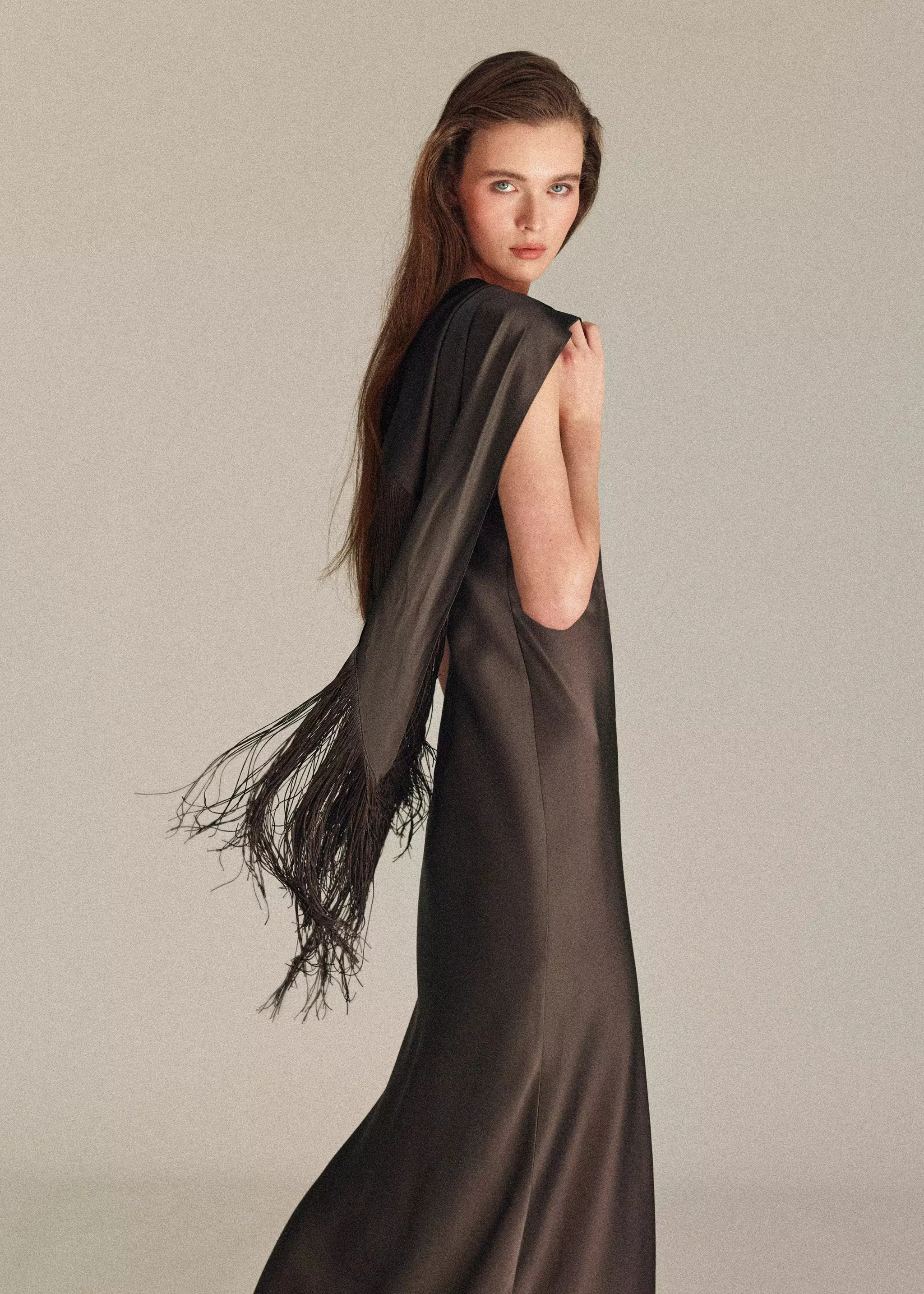 Satin Bandana Fringe Dress - Women | Mango United Kingdom