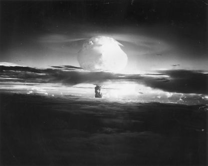 A hydrogen bomb explosion in the Pacific