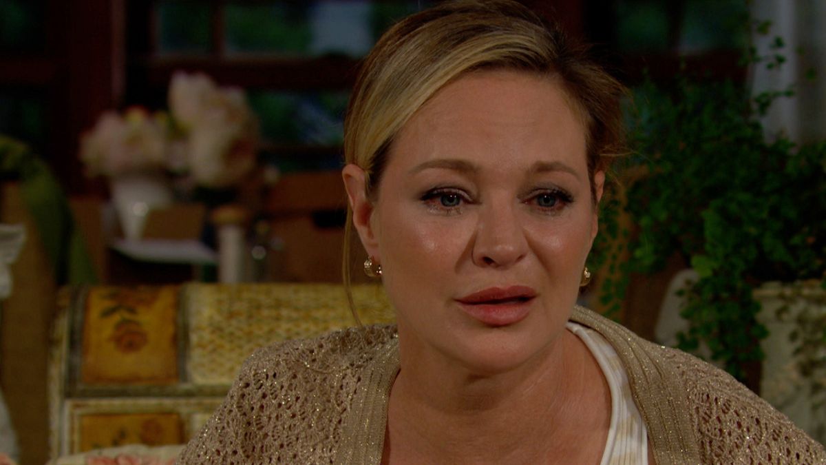 Sharon Case as Sharon upset in The Young and the Restless