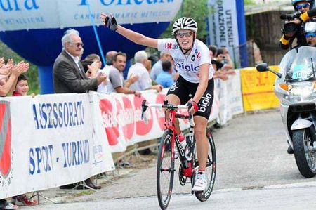 Noemi Cantele (Bigla) takes the tough stage five finish.