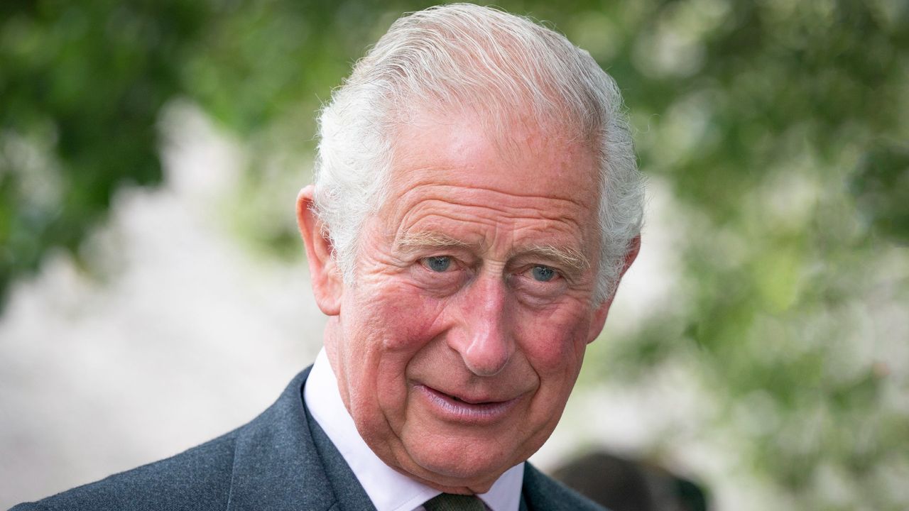 Prince Charles, Prince of Wales, known as the Duke of Rothesay when in Scotland, during a visit to Alloway Main Street