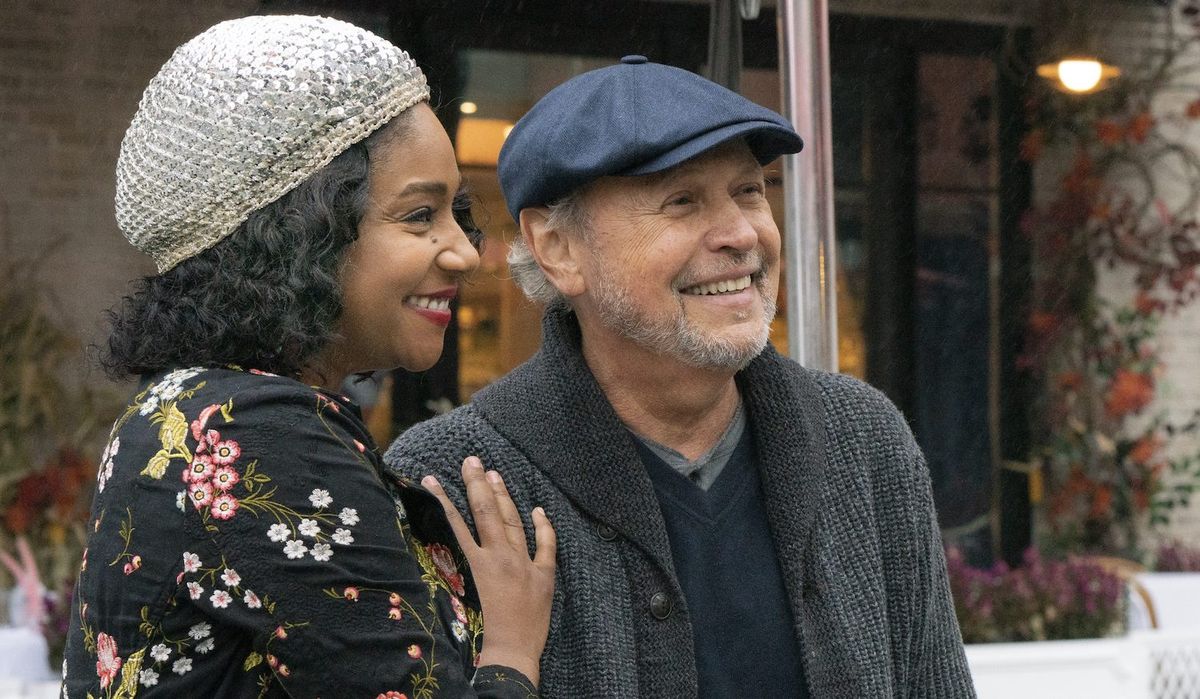 Street singer Emma (Tiffany Haddish) and venerated comedy writer Charlie (Billy Crystal) strike up a unique friendship after she wins lunch with him at a celebrity auction in &#039;Here Today,&#039; cowritten and directed by Crystal.