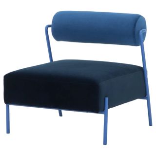 a blue two tone chair