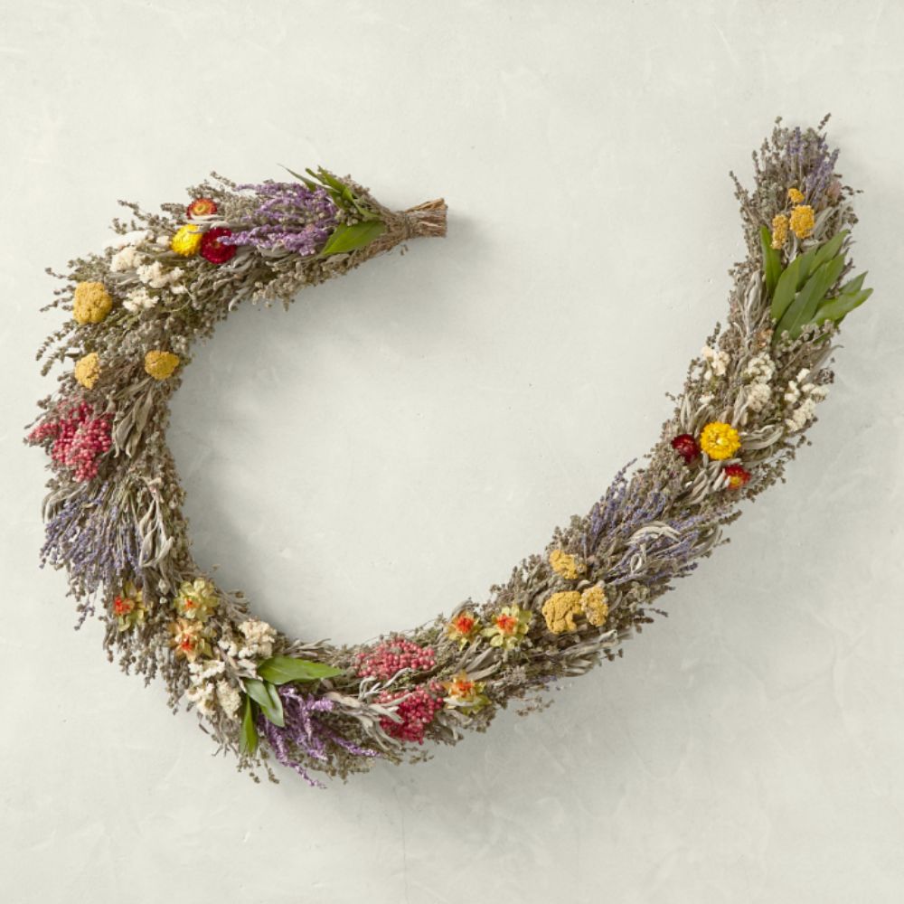 Dried flower garland