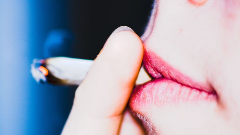 Finger, Lip, Skin, Nail, Close-up, Flesh, Thumb, Cosmetics,