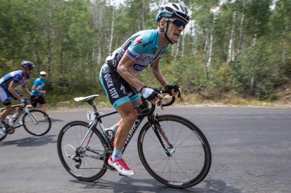 Levi Leipheimer (Omega-Pharma QuickStep) on a climb