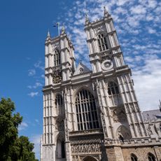 Exterior of Westminster Abbey on 24th July 2022 in London, United Kingdom. Westminster Abbey, formally titled the Collegiate Church of Saint Peter at Westminster, is a large, mainly Gothic abbey church in the City of Westminster