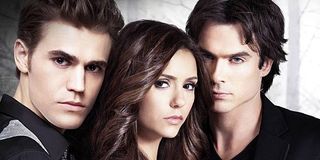 Paul Wesley as Stefan Salvatore Nina Dobrev as Elena Gilbert and Ian Somerhalder as Damon Salvatore