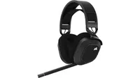 Corsair HS80 RGB wireless in black with the microphone switched on
