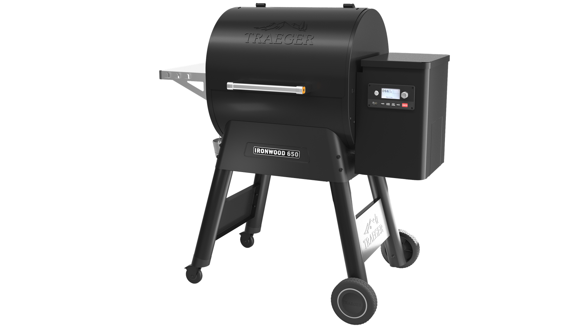 Traeger ironwood 650 smoker on white background