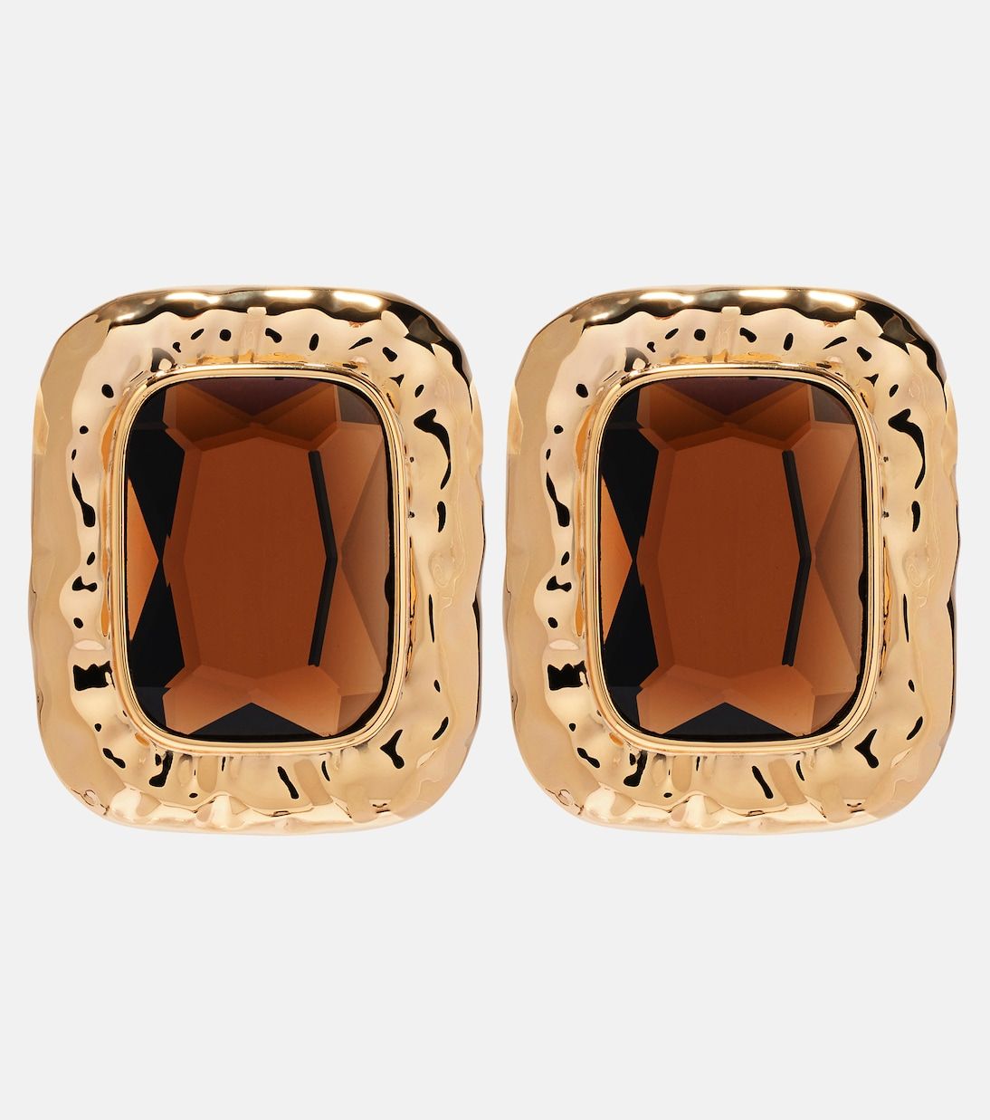 Amber Gold-Plated Earrings