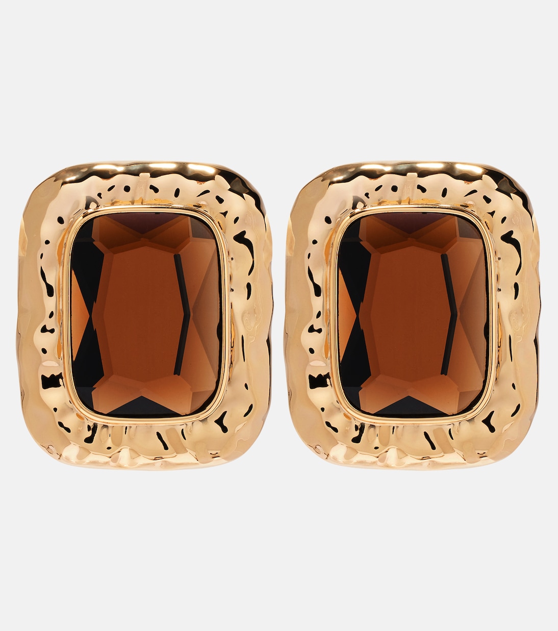 Amber Gold-Plated Earrings