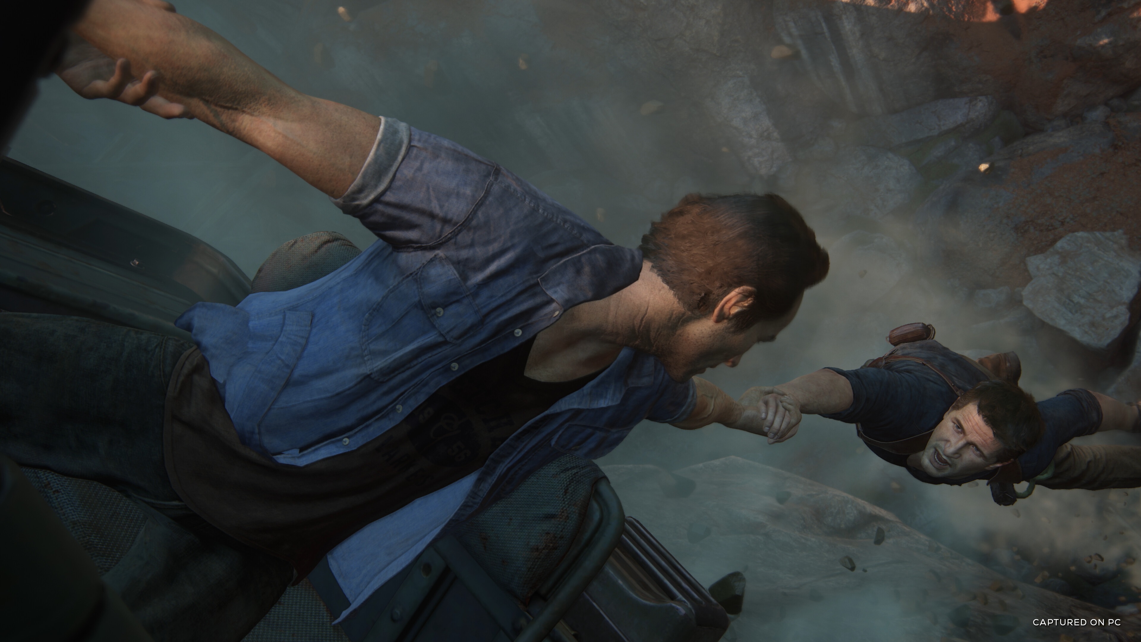 Screenshot from Uncharted: Legacy of Thieves Collection Sam and Nathan Drake