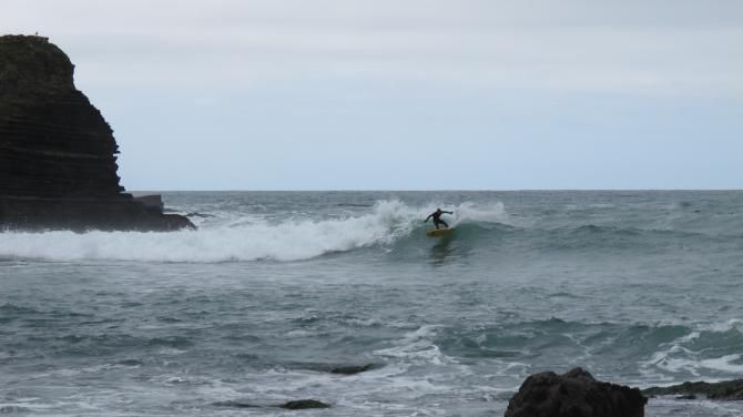 Mike Broderick gets some waves in Sonoma County
