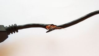A damaged cable