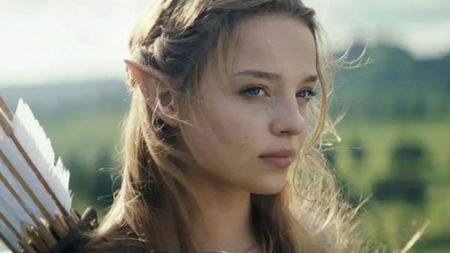 Zelda with arrows in quiver on her back in The Legend of Zelda live-action movie