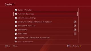 PS4 systems auto download