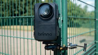 Brinno BCC5000 Time Lapse Bundle attached to a metal fence