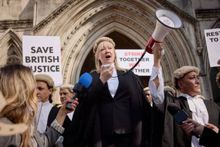 Faith at a protest in Silent Witness season 28 episode 5