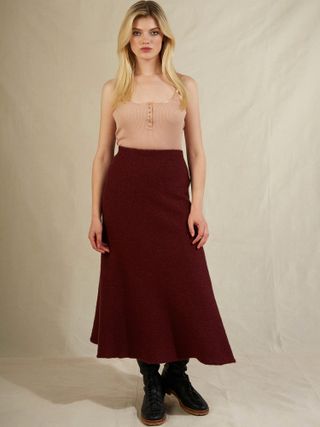 Carolyn Skirt in Claret