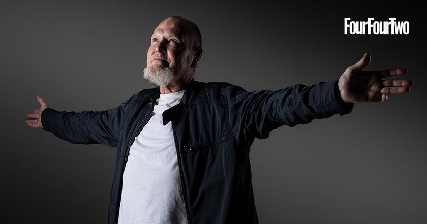 Paul Gascoigne shot for the December 2025 issue of FourFourTwo magazine 
