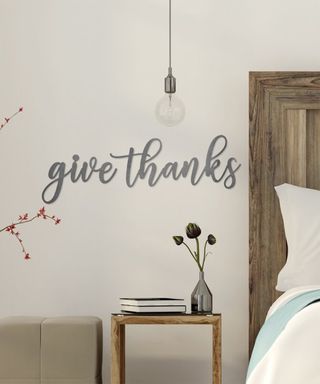 Farmhouse Give Thanks thanksgiving decor wall signage