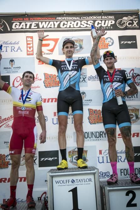 The men's podium
