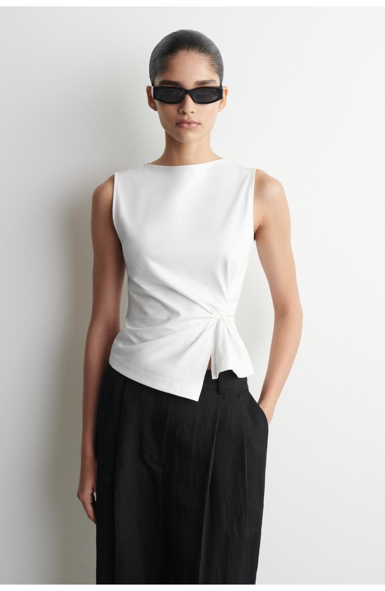 Twist-Detail Jersey Top