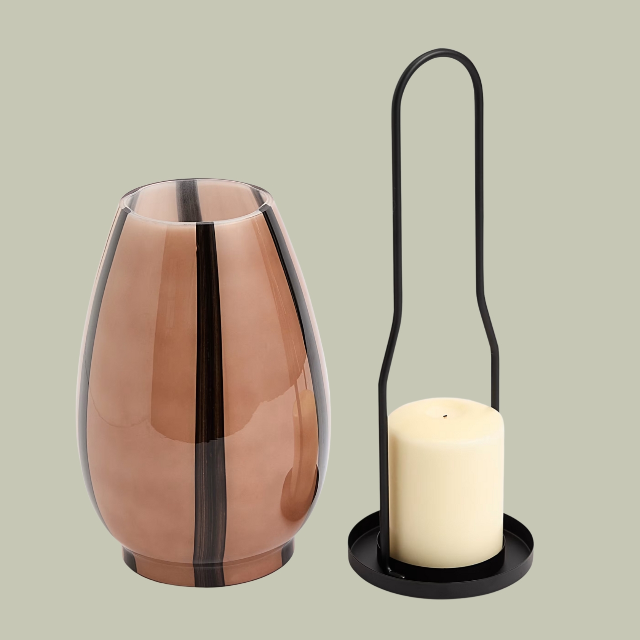 M&S Collection, Striped Glass Lantern