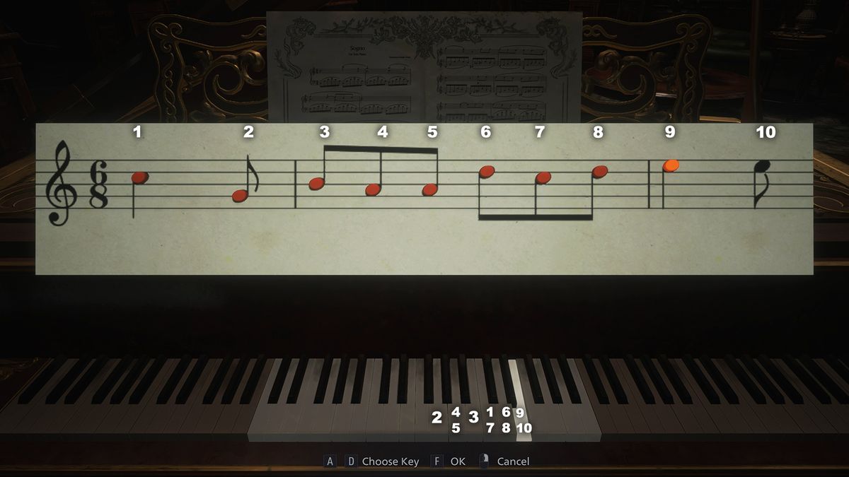Resident Evil Village piano puzzle