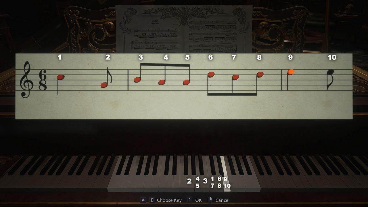 Resident Evil Village piano puzzle