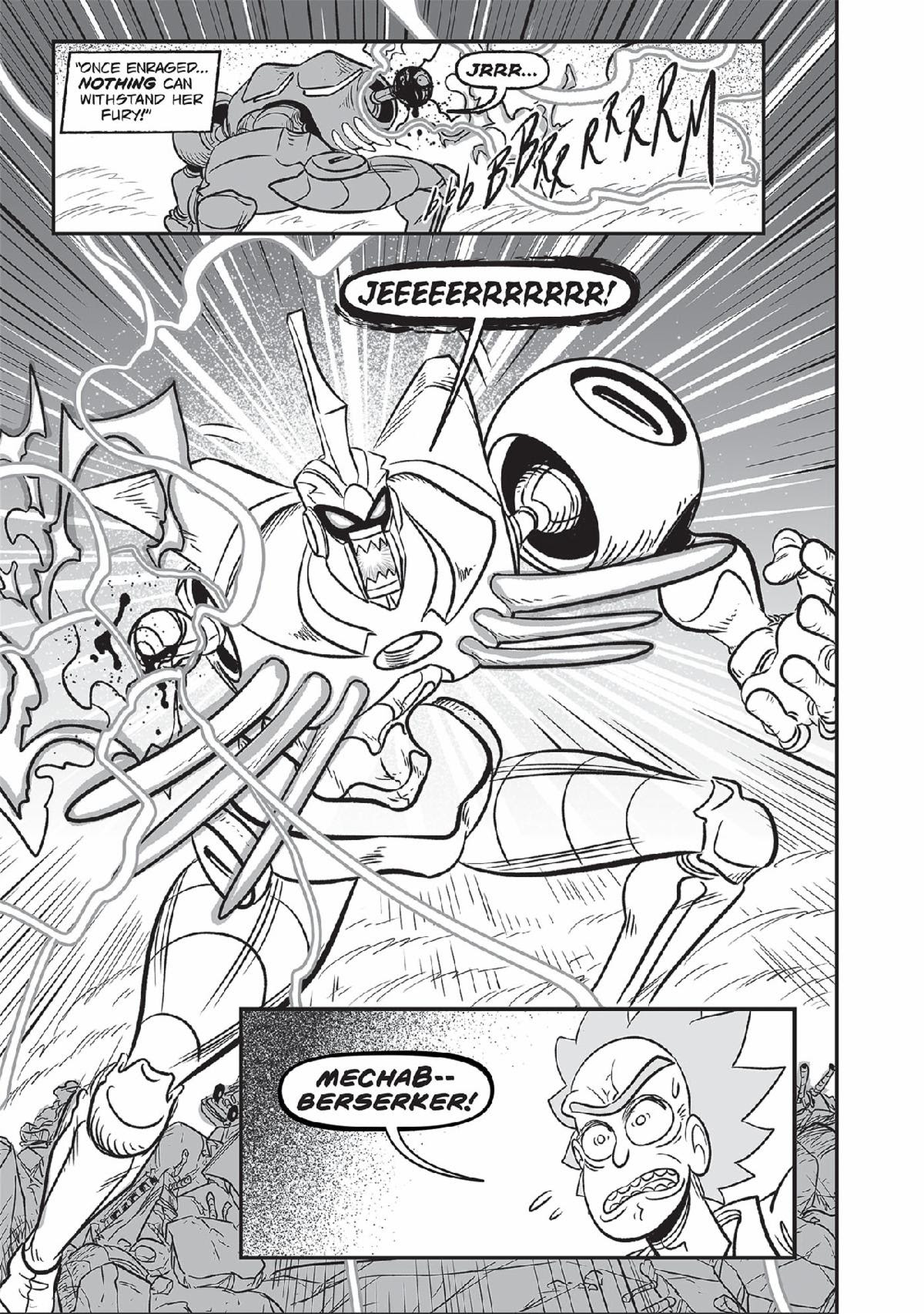 Rick and Morty argue about Morty piloting a mech in these preview pages of the new manga.