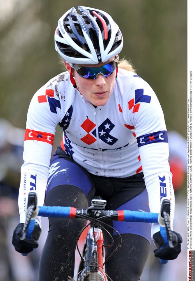 Two-time World Cup champion and ten-time US national champion Katie Compton seeks her first world championship on Saturday afternoon