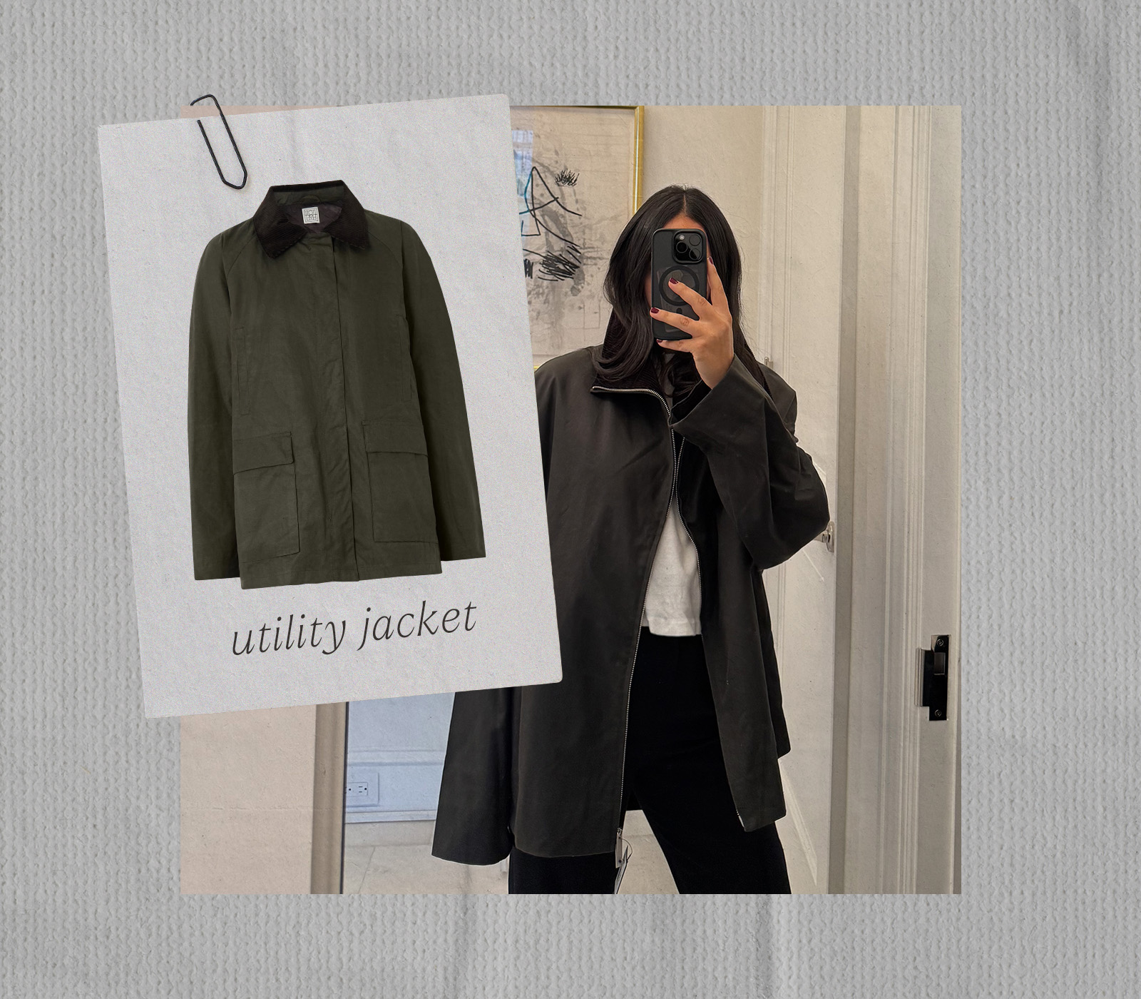 @nicoleakhtarzad wearing a utility jacket.