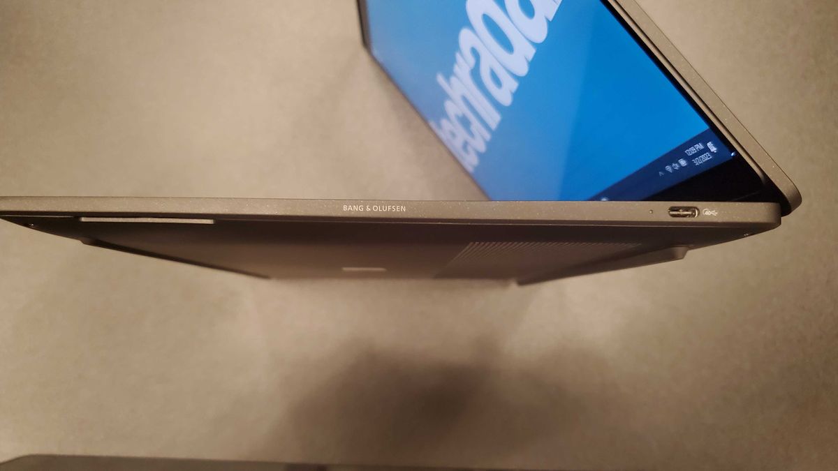 a black laptop opened on its side