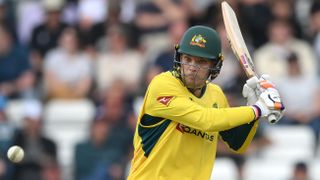 Alex Carey batting for Australia ahead of the England v Australia 3rd ODI at Durham 