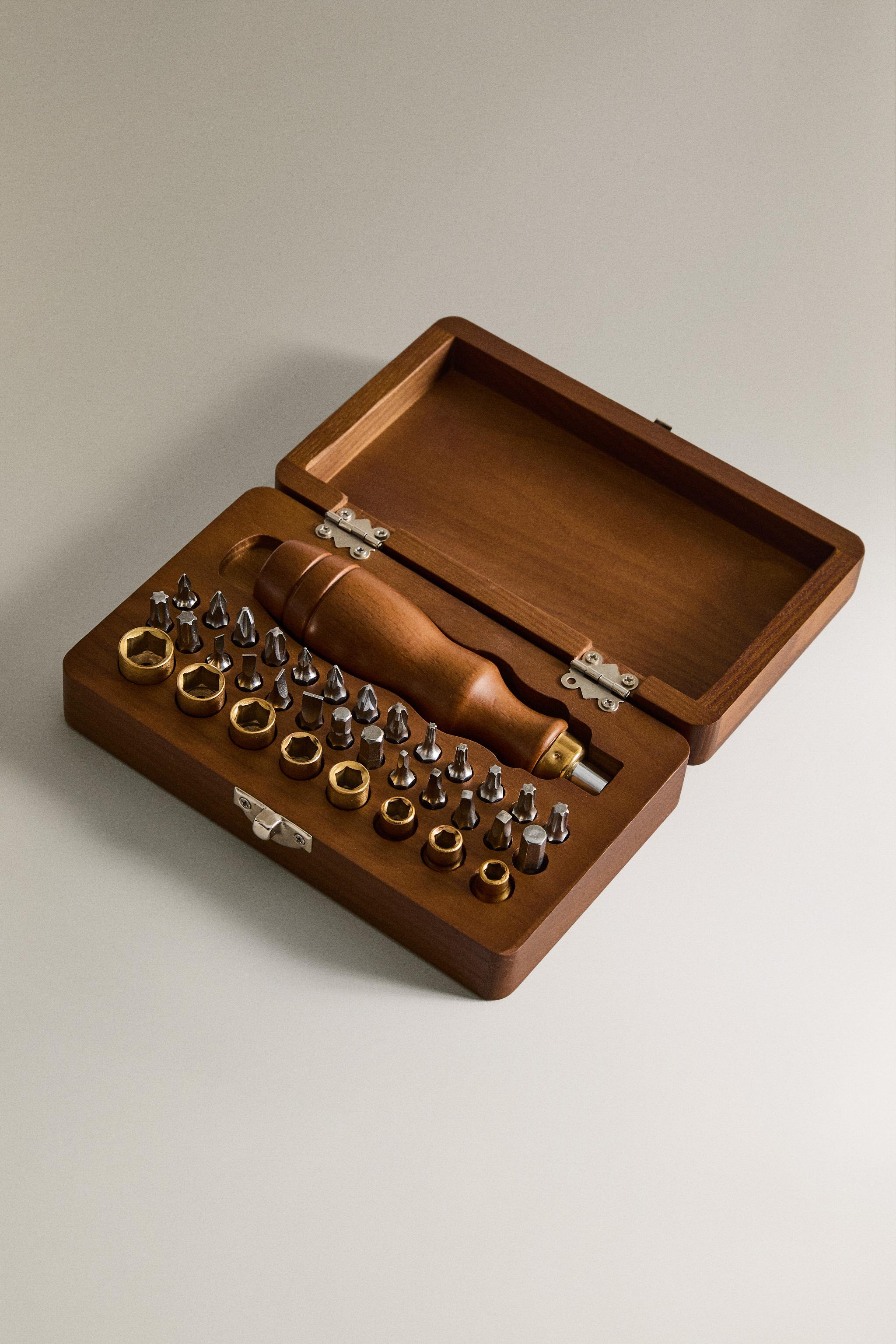 Steel Screwdriver in a Beechwood Box