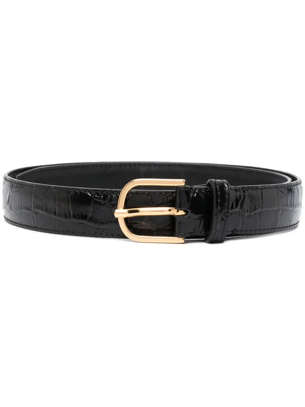 Toteme Crocodile-Effect Leather Belt | 70