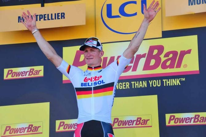 Andre Greipel (Lotto Belisol) won in Montpellier.