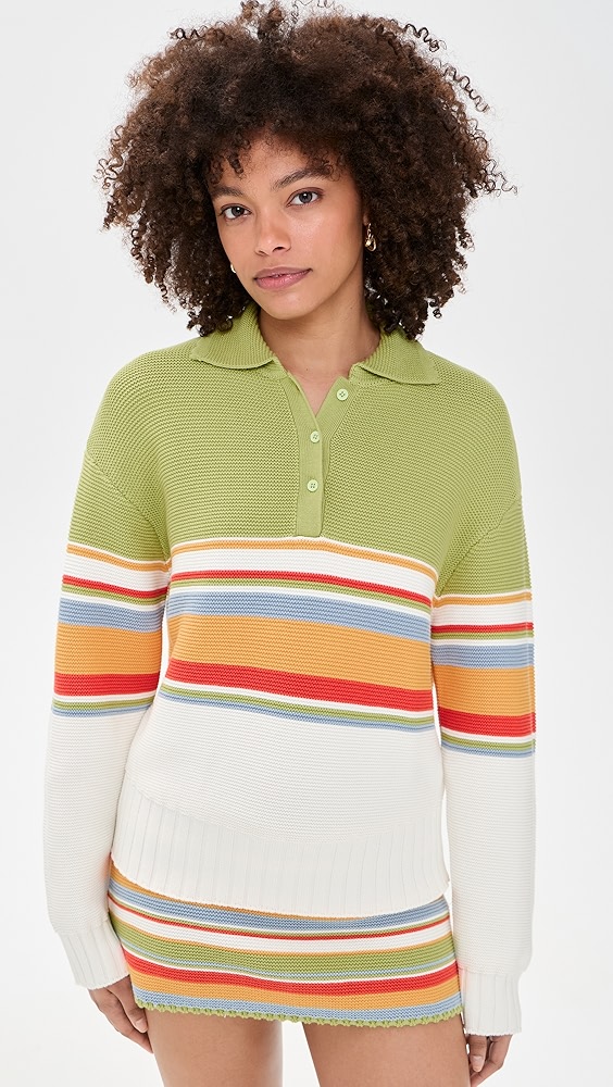 Solid & Cleo striped pullover