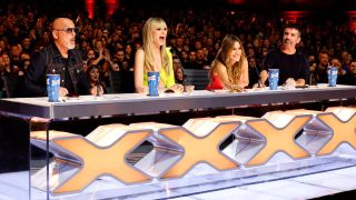 Sofia Vergara hitting the golden buzzer in America's Got Talent Season 18