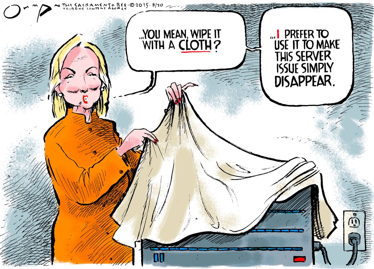 Political cartoon U.S. Hillary Clinton Emails