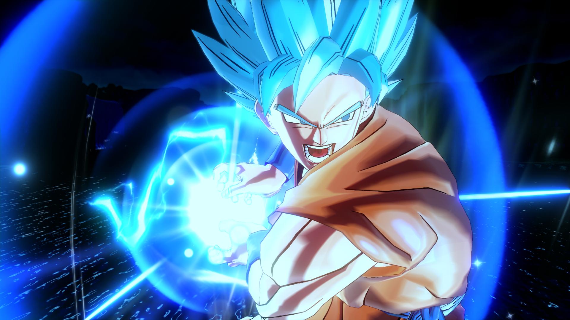 Goku charges an attack in Dragon Ball Xenoverse 2