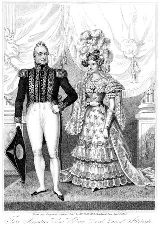 King William and Queen Adelaide together in a sketch.